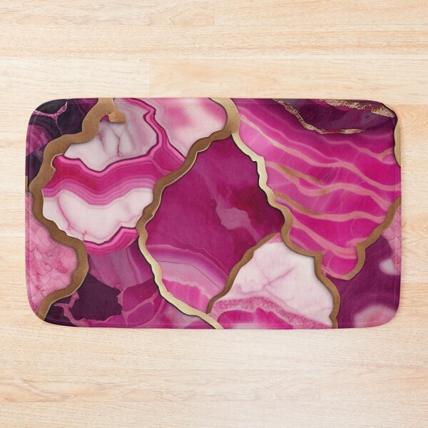 Item preview, Dark Pink Geode Marble with Texture and Gold Flecks  designed and sold by BirdsnStuff.