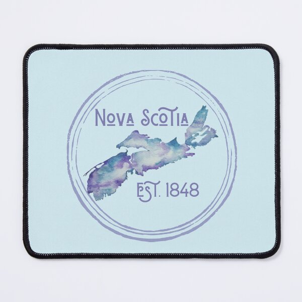 Item preview, Nova Scotia est. 1848 circle outline- watercolor in purple and blue designed and sold by JewelsNova.