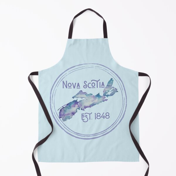 Item preview, Nova Scotia est. 1848 circle outline- watercolor in purple and blue designed and sold by JewelsNova.
