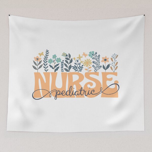 Item preview, Flower Heart Pediatric Nurse designed and sold by ArtByKattie.