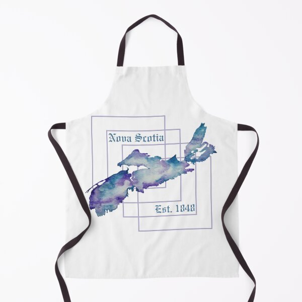 Item preview, Nova Scotia est. 1848 square pop out background-watercolor in purple and blue designed and sold by JewelsNova.