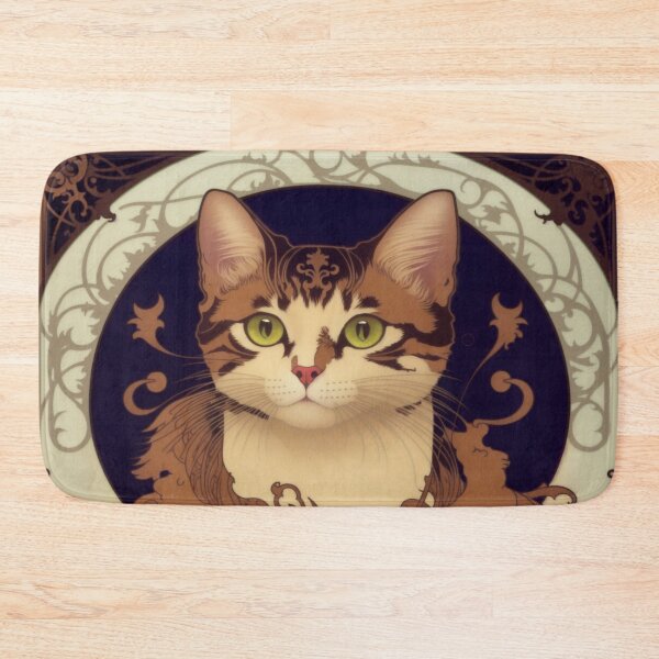 Item preview, Classic Art Nouveau Calico Cat  designed and sold by catsplaysports.