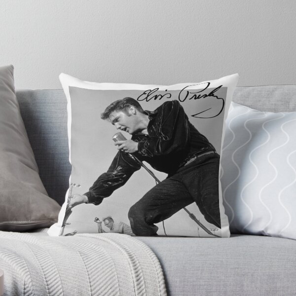 Elvis Presley Big Portrait Throw Pillow