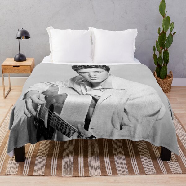 Vintage Elvis Presley Blanket Breathable Cozy Bed Blanket Multiple Sizes  For Adult Kids Teens Well-matched Bedroom Accessories(60x50in 150x125cm)