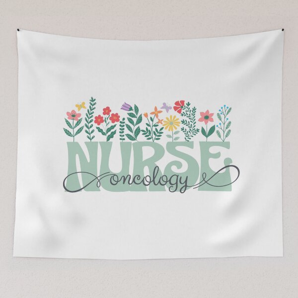 Item preview, Flower Heart Oncology Nurse designed and sold by ArtByKattie.