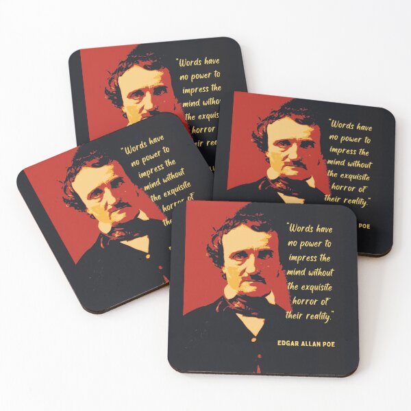 Item preview, Edgar Allan Poe portrait and quote: Words have no power to impress the mind... designed and sold by artbleed.