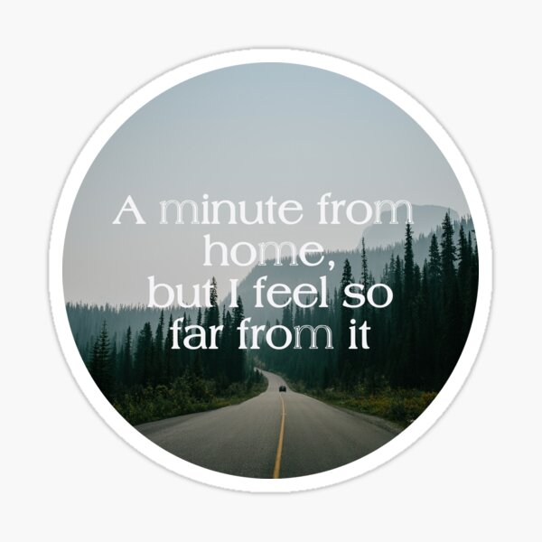 Item preview, A minute from home, but I feel so far from it designed and sold by funkyroseart.