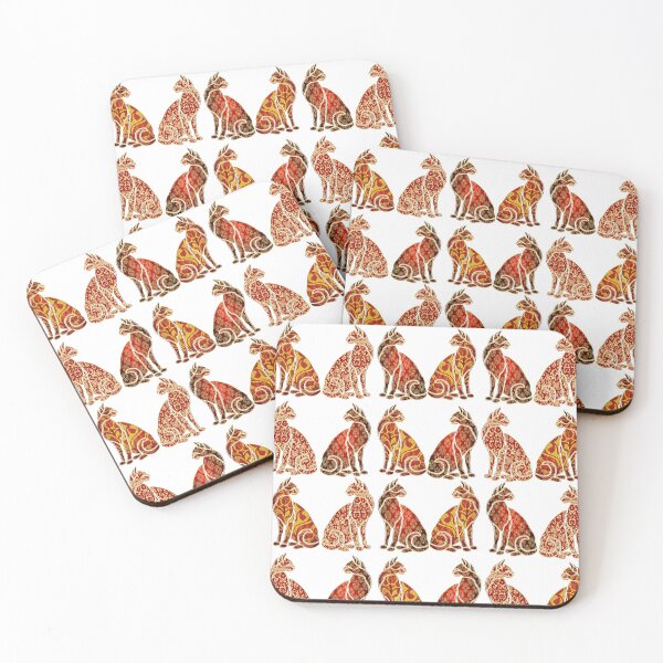 Item preview, Red and Gold Group of Cats designed and sold by m2inspiration.