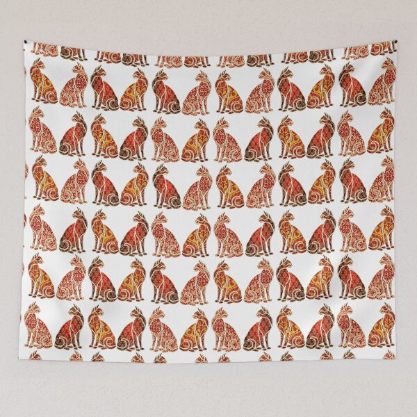 Item preview, Red and Gold Group of Cats designed and sold by m2inspiration.