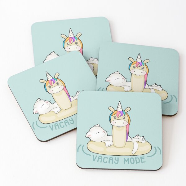 Item preview, Cat Vacay Mode with Unicorn designed and sold by ViewerEqualsPhoton.