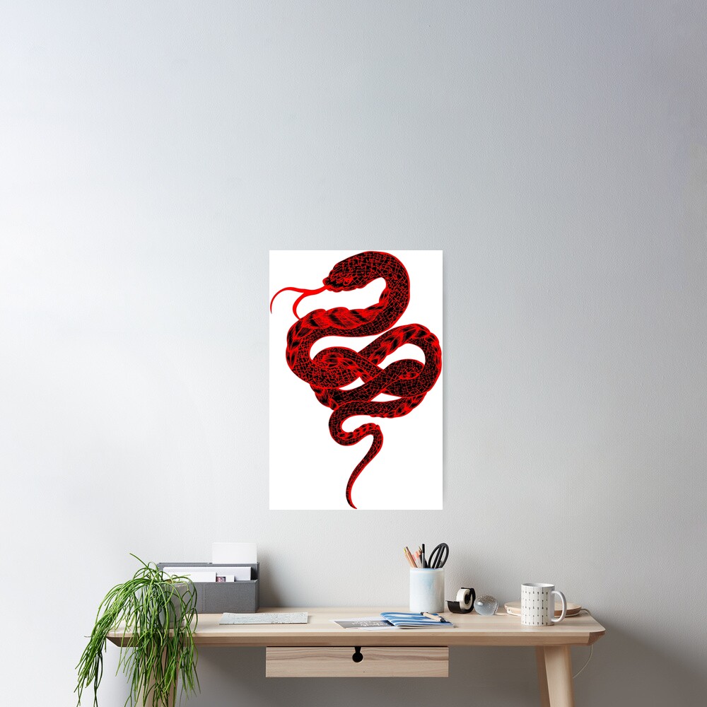 Red Snake Poster