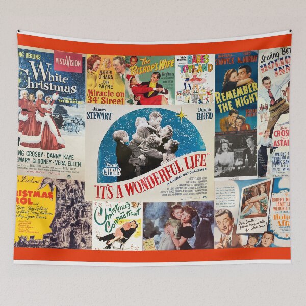 Item preview, Classic Christmas movies: Retro greeting cards, puzzle for classic movie fans of 'It's a Wonderful Life,' "White Christmas' and more designed and sold by Reel Old Movies.