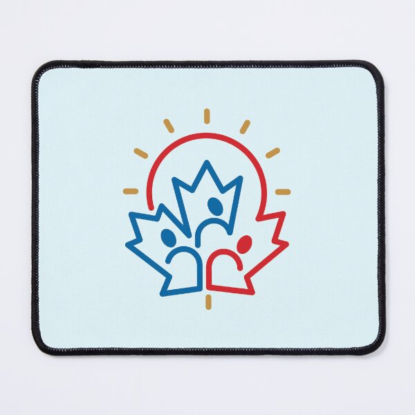 Item preview, Canada Social Maple Leaf with a Group of People and Rising Sun designed and sold by Wiggly Lines.