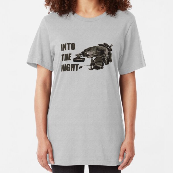Tactical Brainbucket "into the night" Slim Fit T-Shirt