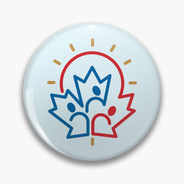 Item preview, Canada Social Maple Leaf with a Group of People and Rising Sun designed and sold by Wiggly Lines.