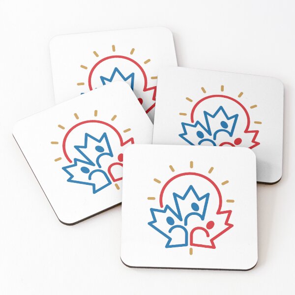 Item preview, Canada Social Maple Leaf with a Group of People and Rising Sun designed and sold by Wiggly Lines.