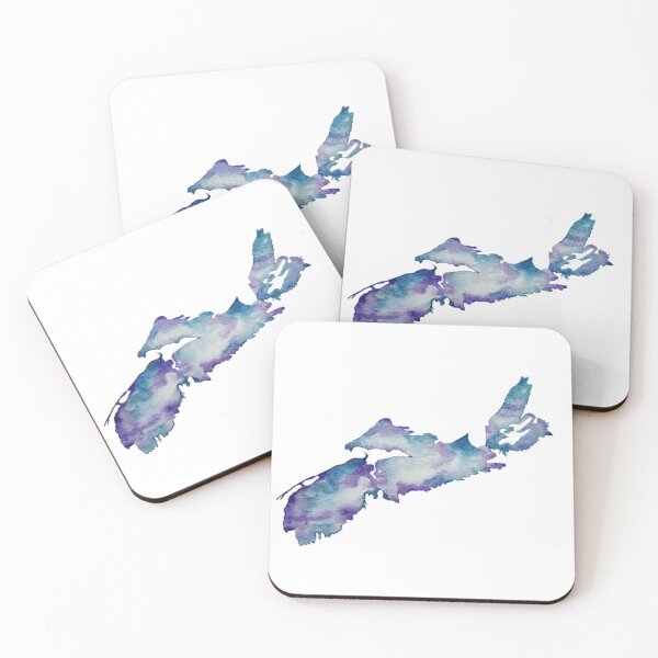 Item preview, Nova Scotia- watercolor in purple and blue designed and sold by JewelsNova.