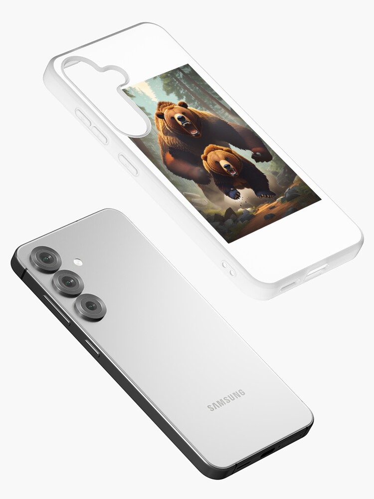 Thumbnail 2 of 4, Samsung Galaxy Phone Case, Bear chasing another bear designed and sold by TeeMugs3.