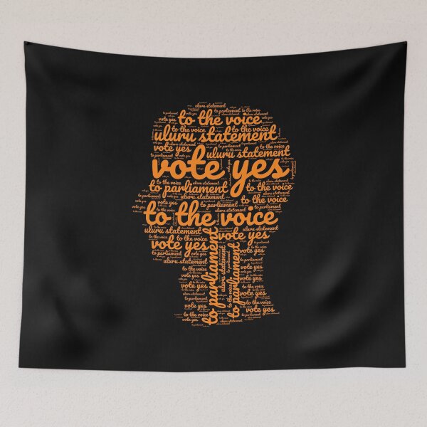 Item preview, Yes to the Voice to Parliament head shape words designed and sold by MK1FashionHub.