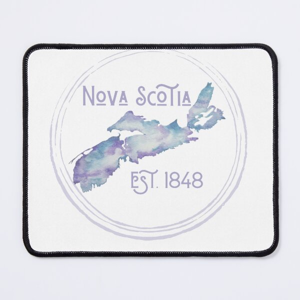 Item preview, Nova Scotia est. 1848 round purple -watercolor in purple and blue designed and sold by JewelsNova.