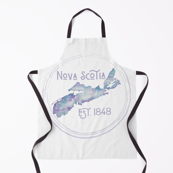 Item preview, Nova Scotia est. 1848 round purple -watercolor in purple and blue designed and sold by JewelsNova.