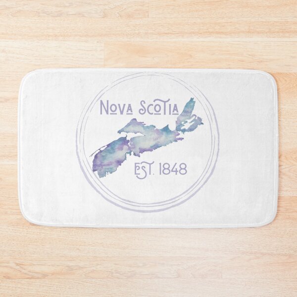 Item preview, Nova Scotia est. 1848 round purple -watercolor in purple and blue designed and sold by JewelsNova.