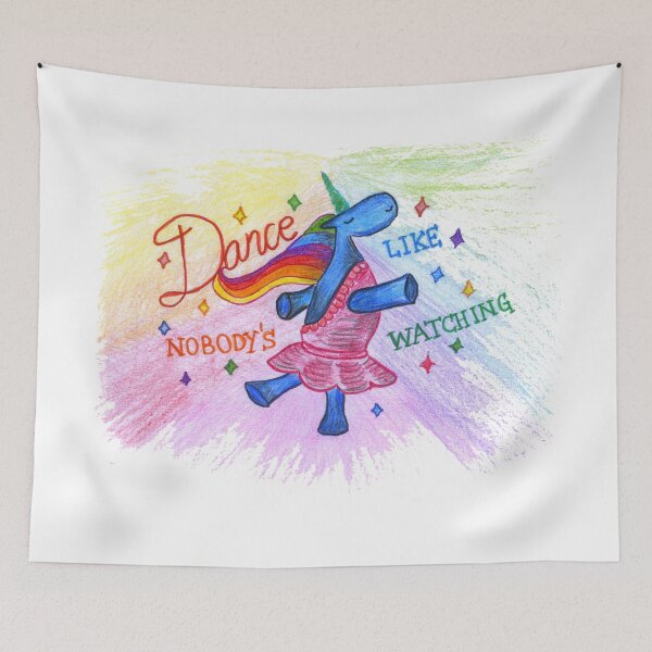 Item preview, Dance Like Nobodys Watching Unicorn Dance Quotes designed and sold by HighArtDesigns.