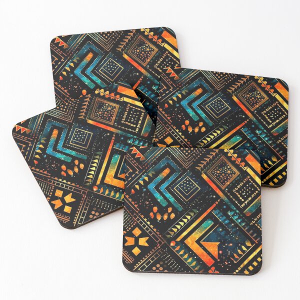 Item preview, Glitter ethnic pattern,red, blue, black, yellow  designed and sold by MoonDesinso.