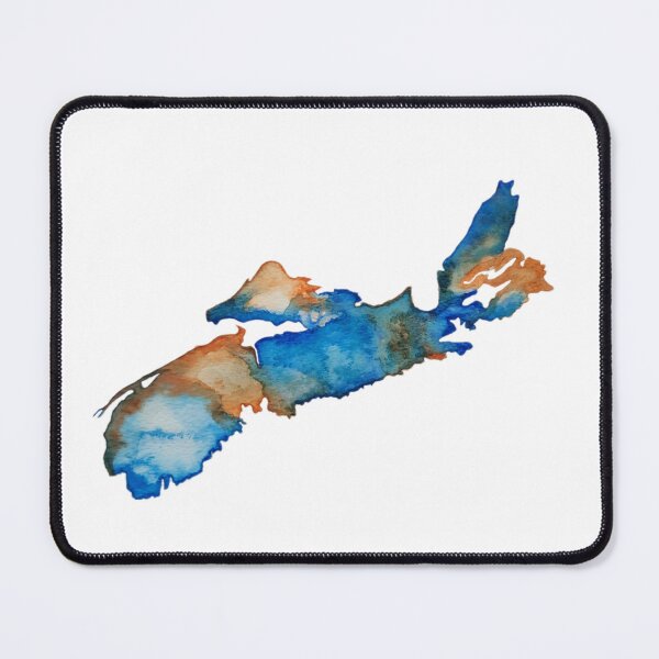 Item preview, Nova Scotia, watercolor painting, blue and orange designed and sold by JewelsNova.