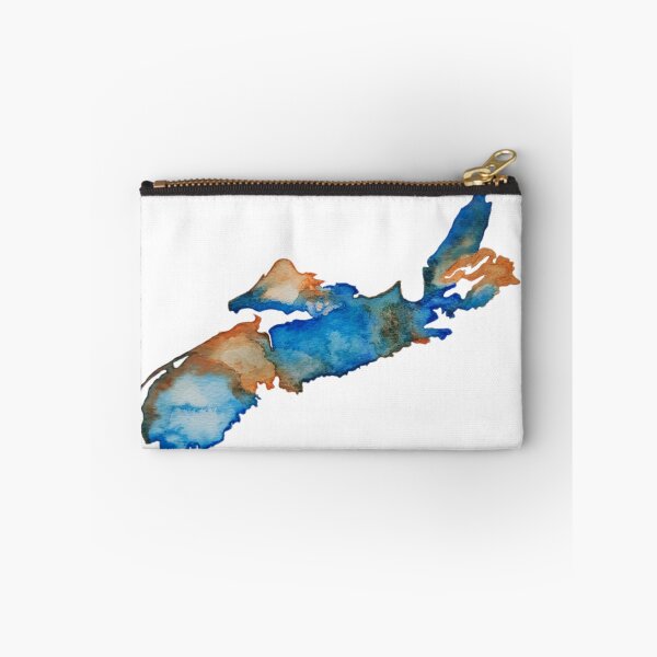 Item preview, Nova Scotia, watercolor painting, blue and orange designed and sold by JewelsNova.