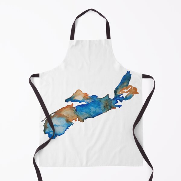 Item preview, Nova Scotia, watercolor painting, blue and orange designed and sold by JewelsNova.