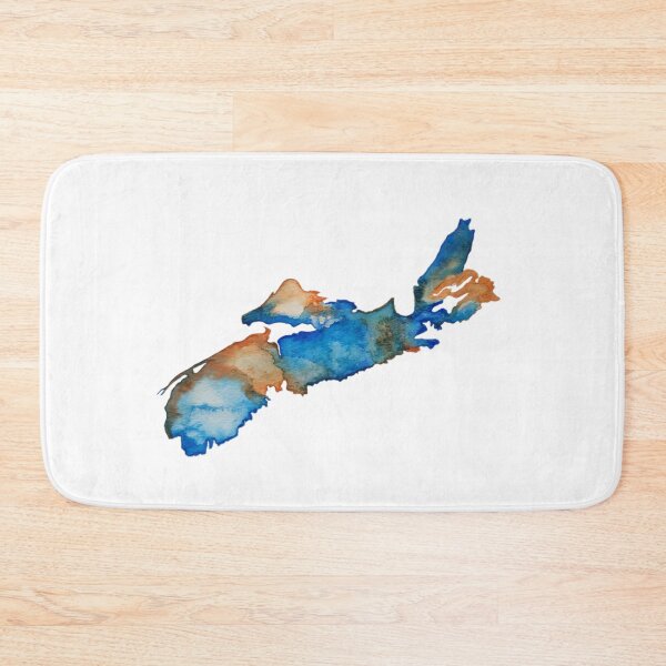 Item preview, Nova Scotia, watercolor painting, blue and orange designed and sold by JewelsNova.
