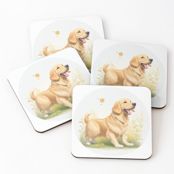 Item preview, Golden Retriever Puppy Campfire Comic Cartoon  designed and sold by Petsthetic.
