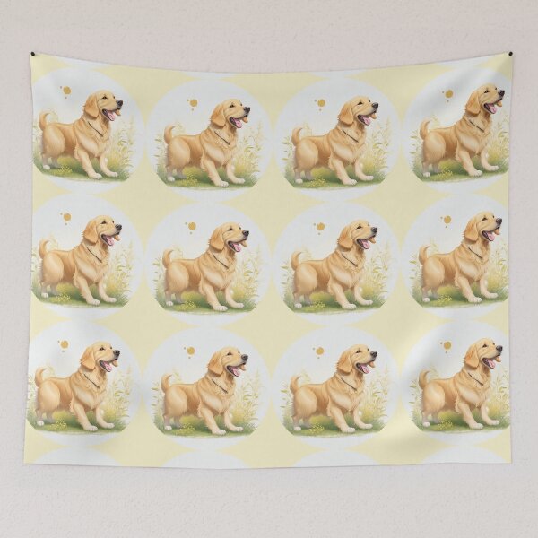Item preview, Golden Retriever Puppy Campfire Comic Cartoon  designed and sold by Petsthetic.