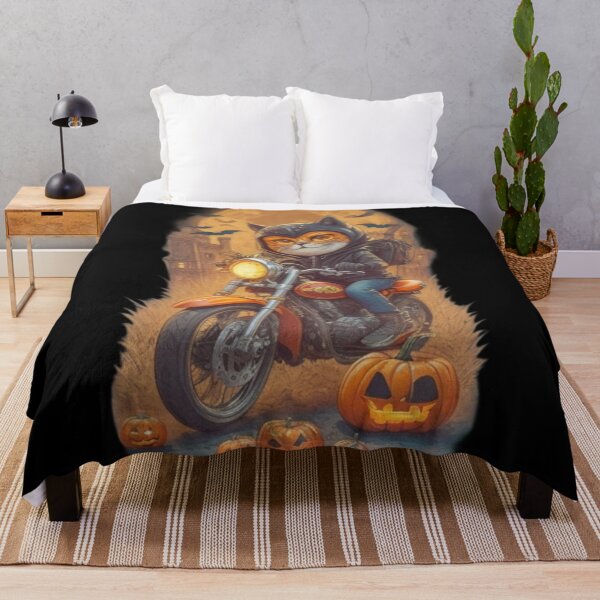 Item preview, Halloween. Shadow Cat: Night Witch on her Custom Motorcycle. Decor designed and sold by BRINDELEGARD.
