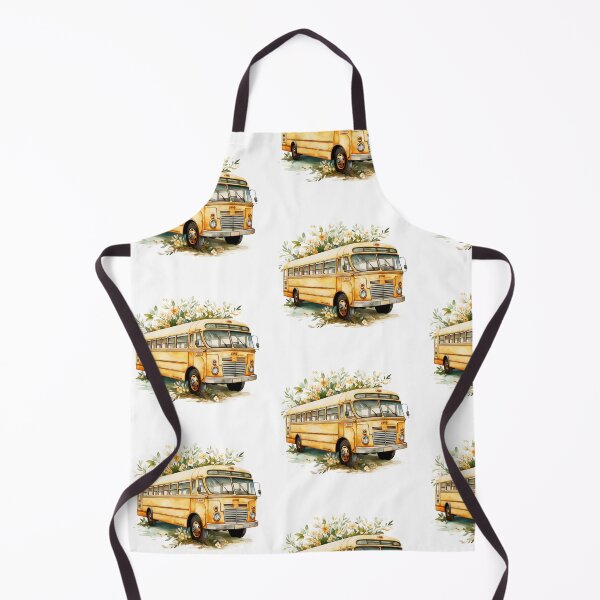 Item preview, Watercolor floral school bus. designed and sold by PawsandPages.