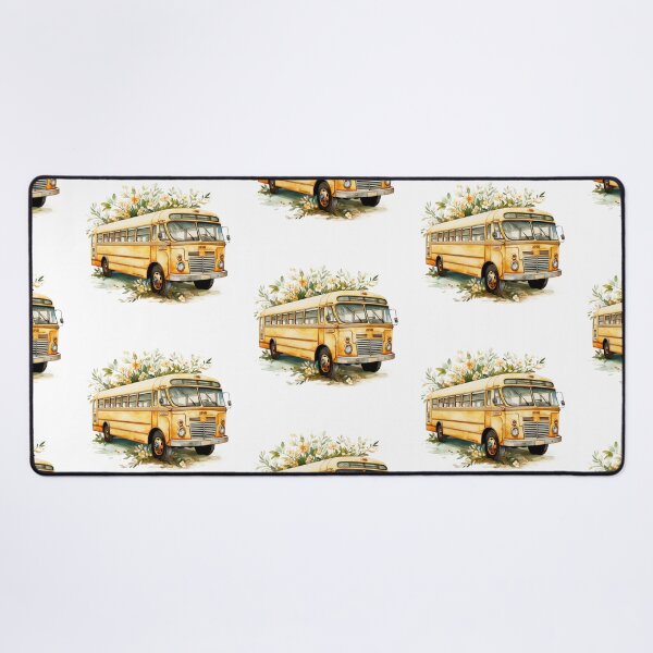 Item preview, Watercolor floral school bus. designed and sold by PawsandPages.