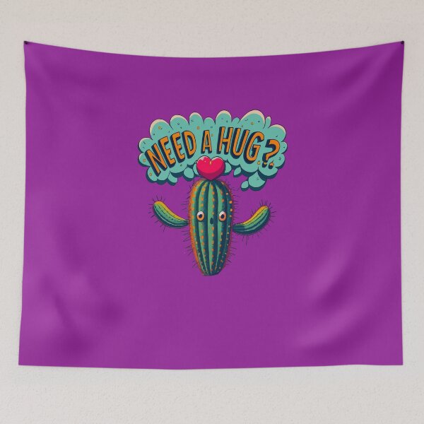 Item preview, Need a hug, cactus lovers, for positive prickly minds,  gardening, gift designed and sold by bubblylive.