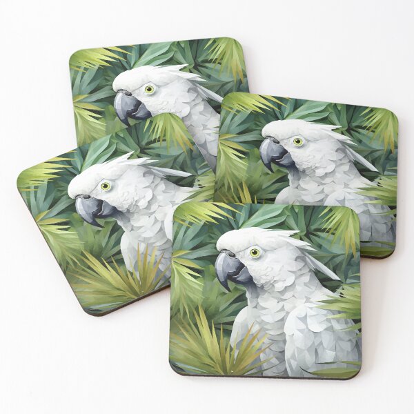 Item preview, White Parrot in a jungle designed and sold by Ilze Lucero.