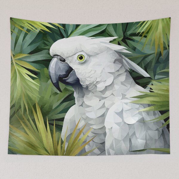 Item preview, White Parrot in a jungle designed and sold by Ilze Lucero.