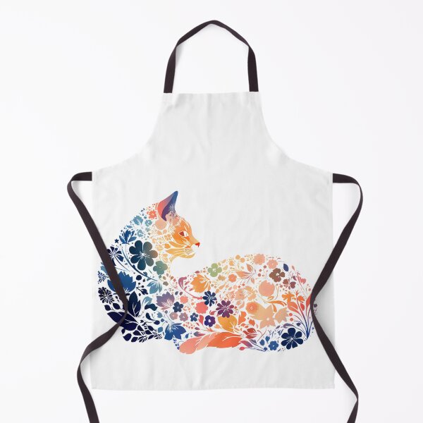 Item preview, Floral Cat Silhouette designed and sold by SchorlCraft.