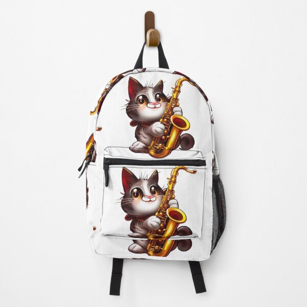 Item preview, Cat Saxophone Musical Feline Art designed and sold by Pixel4Art.