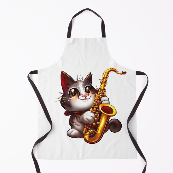 Item preview, Cat Saxophone Musical Feline Art designed and sold by Pixel4Art.