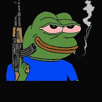 Pepega with Gun Sticker for Sale by renukabrc