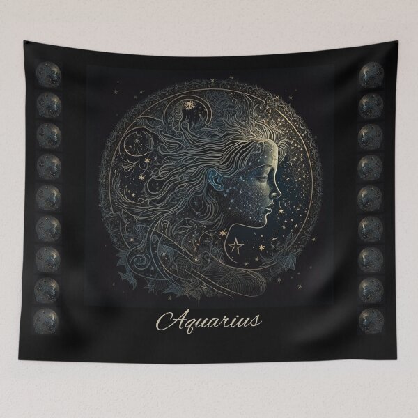 Item preview, Aquarius Zodiac Sign designed and sold by ieluxury.