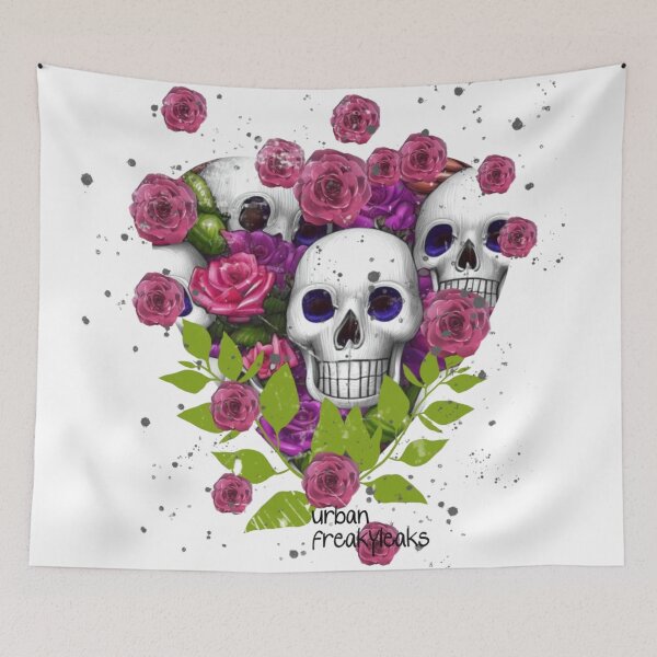 Item preview, SKULLS WITH ROSES designed and sold by inarausch2023.