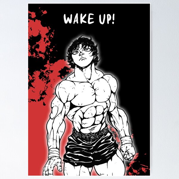  Póster de anime de lucha Baki The Grappler Muscle Man