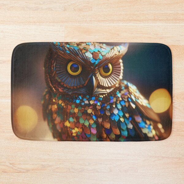 Item preview, Jeweled Owl: Luminous Bokeh Night's Bejeweled Guardian designed and sold by midmonty.