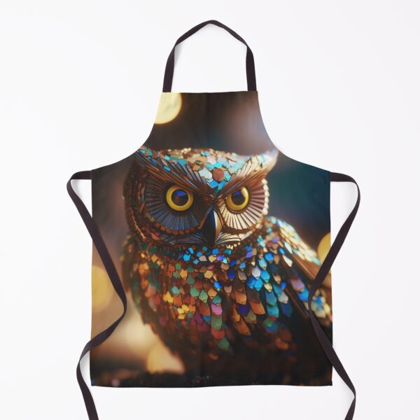 Item preview, Jeweled Owl: Luminous Bokeh Night's Bejeweled Guardian designed and sold by midmonty.