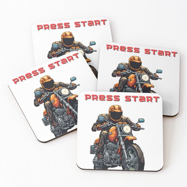 Item preview,  pixel motorcycle Press start designed and sold by Rhmony.